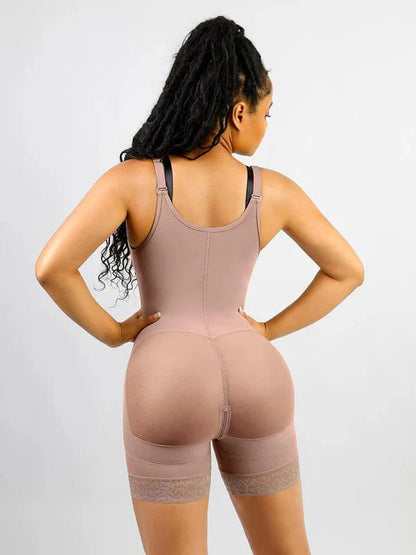 CurvyPower | UK bodysuit Tummy Control Lace Open Bust Shapewear Bodysuit
