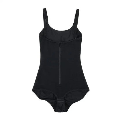 CurvyPower | UK bodysuit Waist Trainer Shapewear with Front Zipper and Adjustable Strap Bodysuit