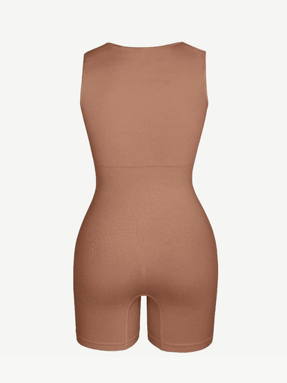 CurvyPower | UK Jumpsuit Square Neck Tummy Control Shaping Jumpsuit