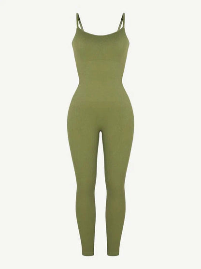 CurvyPower | UK Jumpsuit Tummy Control Shaper Jumpsuit with Removable Pads