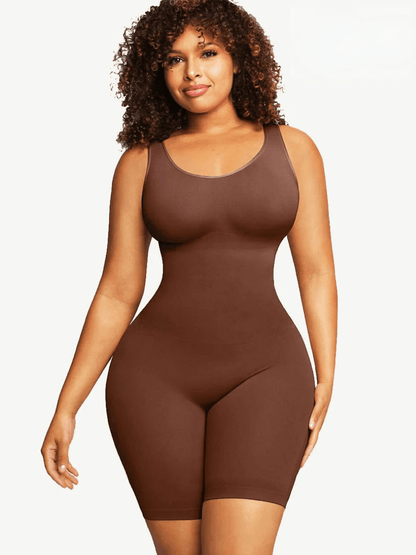 CurvyPower | UK shapewear bodysuit Dark Brown / XS/S Seamless Tummy Control Full Body Shapewear Bodysuit