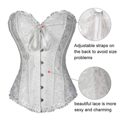 CurvyPower | UK Shapewear Women's Retro Cross Border Jacquard Belly and Breast Shaper Corset