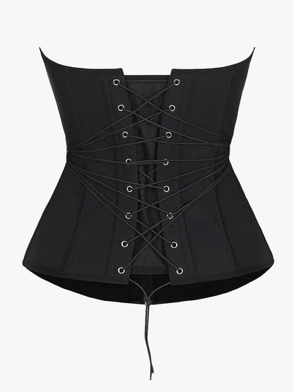 CurvyPower | UK Waist Trainer Steel-Boned Waist Trainer Shapewear with Fan Lacing and Adjustable Front Buckle